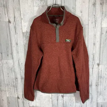 LL.Bean 플리스 자켓 빨간색 남성용 L 사이즈