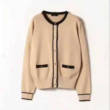 allureville 알아바일 배색 포켓 크루 가디건