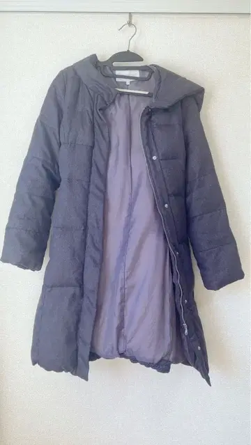 PROPORTION 후드 부착 다크 그레이 다운 자켓