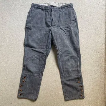 45RPM 스트라이프 패턴 워크 팬츠 테이퍼드