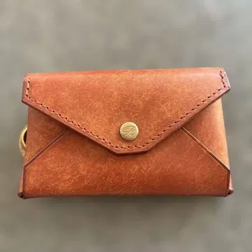 [ 미사용 새상품 ] 천연 가죽 Ryu 카드 케이스 브라운