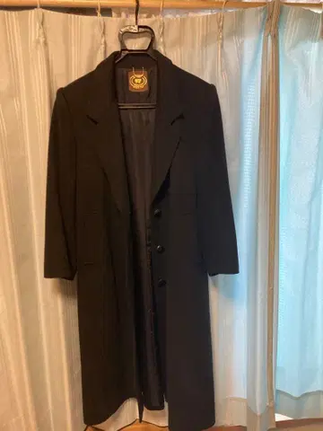 TEXCO 100% 캐시미어 블랙 롱 코트