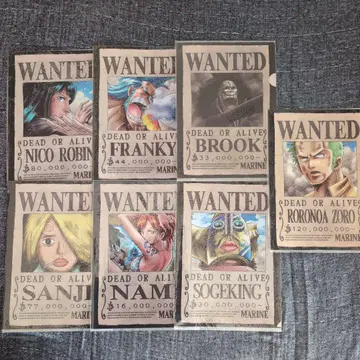 원피스 캐릭터 클리어 파일 7매 세트