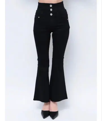 GYDA 하이웨스트 백 크로스 플레어 팬츠