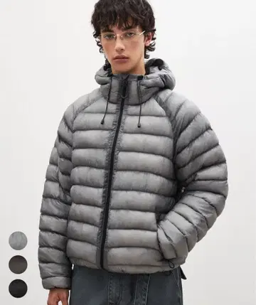 SUARE 라이트 시어쉘 다운 자켓 그레이 L