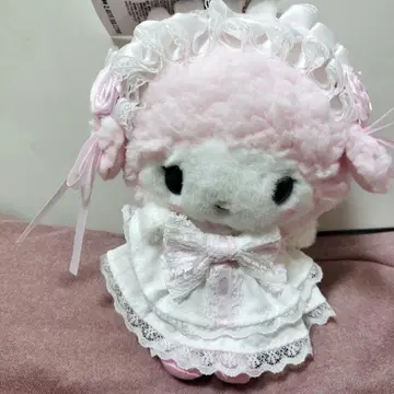 피아노 마스코트 화이트 프릴 디자인 산리오 봉제 인형