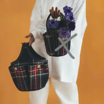 [새상품급] 아바케이션 체크 버킷 BUCKET 백