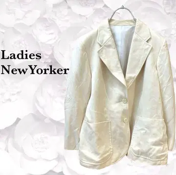 [ 여성용 뉴요커 ] 자켓 [ M ] 화이트 테일러드 울 일본제