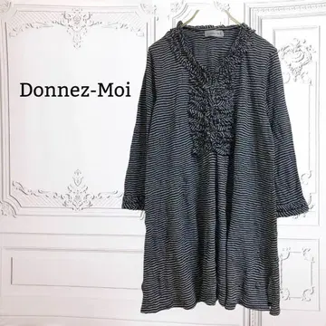 [ 도네모아 ] 튜닉 일본제 [ M ] 그레이 계열 프릴 보더