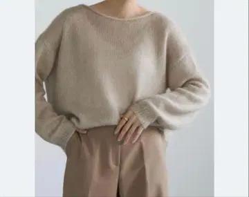 c.t.plage 실크 모헤어 니트 38 크림