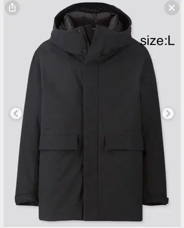 UNIQLO 하이브리드 다운 파카 BLACK