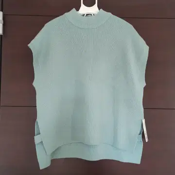 월드 니트 베스트 사이즈 44 민트 그린