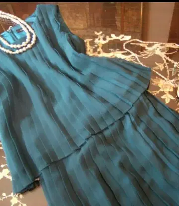 24,800엔 일본제 프티 푸들 투피스 스커트 플리츠