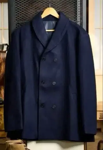 KALAKU 더블 브레스트 숄카라 피코트 XXL 사이즈