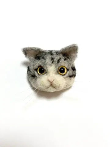 양모 펠트 고양이 양모 펠트 고양이 브로치 고양이 브로치
