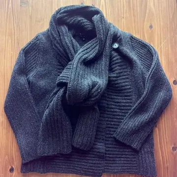 theory 다크 그레이 머플러 포함 가디건