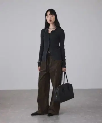 ADAM ET ROPE' FEMME 가먼트 다이 코듀로이 팬츠