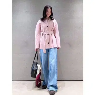 하이웨스트 와이드 데님 팬츠