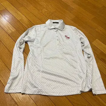 efficace 여성용 화이트 긴팔 피케 셔츠