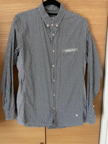 카타니 셔츠 깅엄 체크 긴팔 셔츠