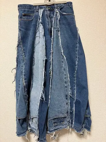 리메이크 데님 팬츠 구제 의류 B.E. Blues