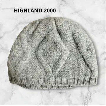 HIGHLAND 2000 케이블 짜임 니트 모자 베이지