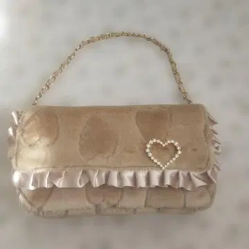 [ 미사용 새상품 ] 사만다 타바사 베이지 하트 무늬 숄더백