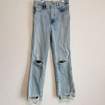라이트 블루 데미지 데님 팬츠 [ 6 S~M 상당 ] 여성용