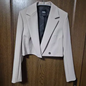 ZARA 크롭 자켓 숏 기장 베이지