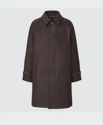 유니클로 UNIQLO 싱글 브레스 코트 다크 브라운 M 사이즈