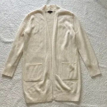 인디비 롱 니트 가디건 캐시미어 혼방 아이보리 38 얇은 소재