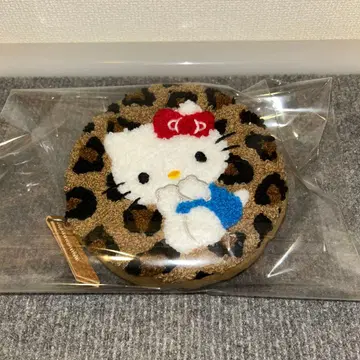 [ 새상품 ] 산리오 헬로키티 레오파드 무늬 사가라 서클 파우치