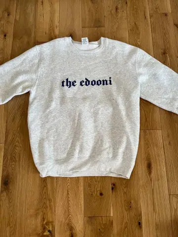 the edooni 프린트 맨투맨 맨투맨 새상품급 그레이