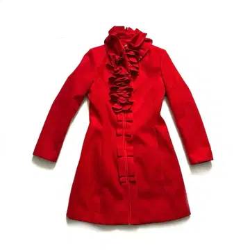 리나시멘토 RINASCIMENTO 프릴 스탠딩 칼라 코트 롱 자켓