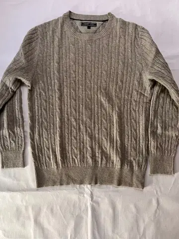 TOMMY HILFIGER 그레이 케이블 니트 M