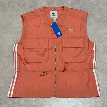새상품 미사용 adidas 핑크 베스트 KWD61 L 사이즈 나일론