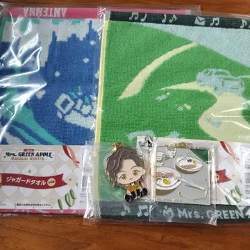 Mrs. GREEN APPLE 제일복권 타월 & 메탈 참 후지와라 료카