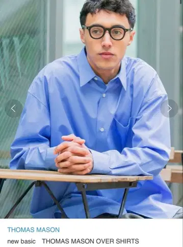 THOMAS MASON 오버 셔츠 S 로얄 블루