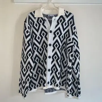 ZARA 기하학 패턴 가디건 M