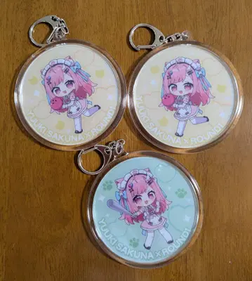 유키 사쿠나 라운드 원 콜라보 키링 3개 세트