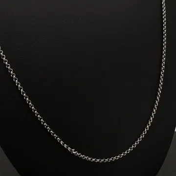 초 롱 실버 은 체인 목걸이 심플