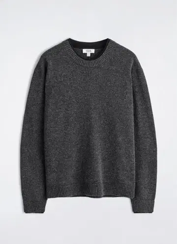 COS 코스 레이어드 메리노울 스웨터 차콜