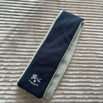 IL BISONTE 네이비 플리스 머플러