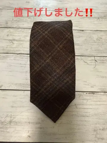 Altea 체크 패턴 넥타이 브라운 계열