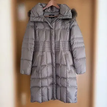 23구 여성용 그레이 퍼(fur) 포함 다운 자켓