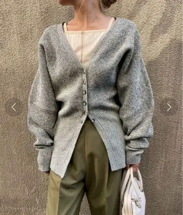 AIC. 믹스 니트 돌먼 가디건