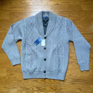 DAN 케이블 니트 가디건 그레이