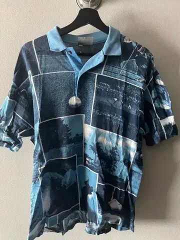 먼싱웨어 GRAND SLAM 포토 콜라주 반팔 셔츠 L 올 패턴