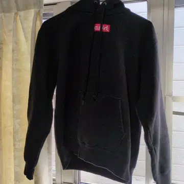 X-girl Champion 블랙 후드티 M 사이즈