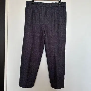 레리안 다크 그레이 체크 무늬 슬랙스 허리밴딩 리버서블 13호